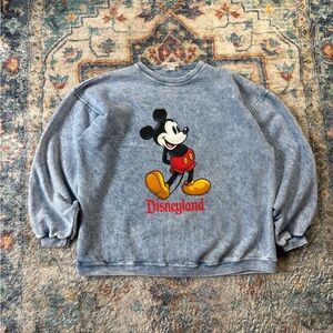 Vintage Disneyland Mickey Mouse Acid Wash Crewneck Size XL